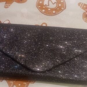 Sparkling Black Clutch